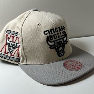 NWT Mitchell & Ness Heritage Collection Chicago Bulls Beige and Gray Hat NBA